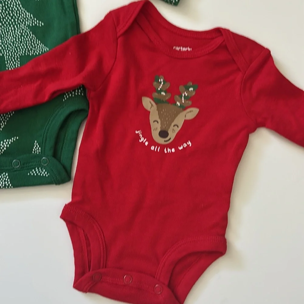 Baby Carter's Christmas Long Sleeve Bodysuit Set